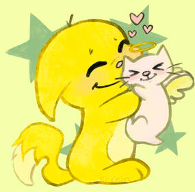 Quad w/ flat colors + simple bg